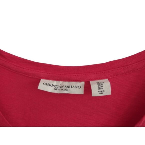 🛍️3/$15‎ SALE🛍️ Christian Siriano Pink Short Sleeve T-Shirt M - Picture 3 of 6